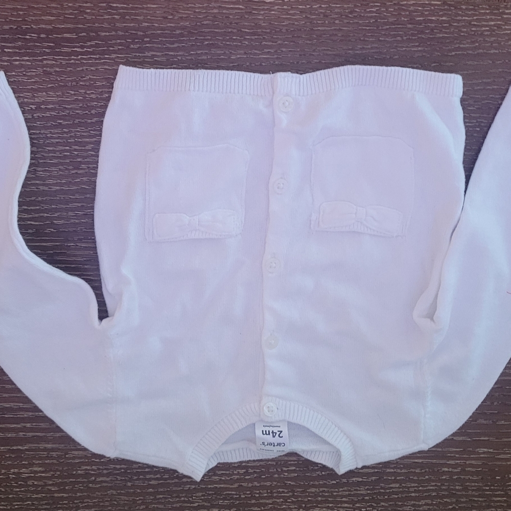 White button up sweatshirt 24 months